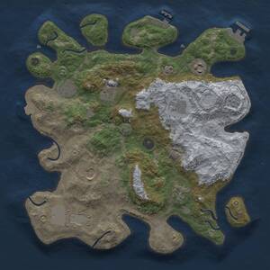 Thumbnail Rust Map: Procedural Map, Size: 3500, Seed: 65849245, 14 Monuments