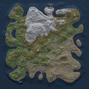 Thumbnail Rust Map: Procedural Map, Size: 4000, Seed: 786574165, 17 Monuments