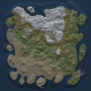 Thumbnail Rust Map: Procedural Map, Size: 4500, Seed: 823753520, 17 Monuments