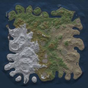 Thumbnail Rust Map: Procedural Map, Size: 4500, Seed: 550568838, 16 Monuments