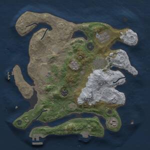 Thumbnail Rust Map: Procedural Map, Size: 3000, Seed: 1868974889, 11 Monuments