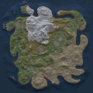 Thumbnail Rust Map: Procedural Map, Size: 4000, Seed: 2075530954, 17 Monuments