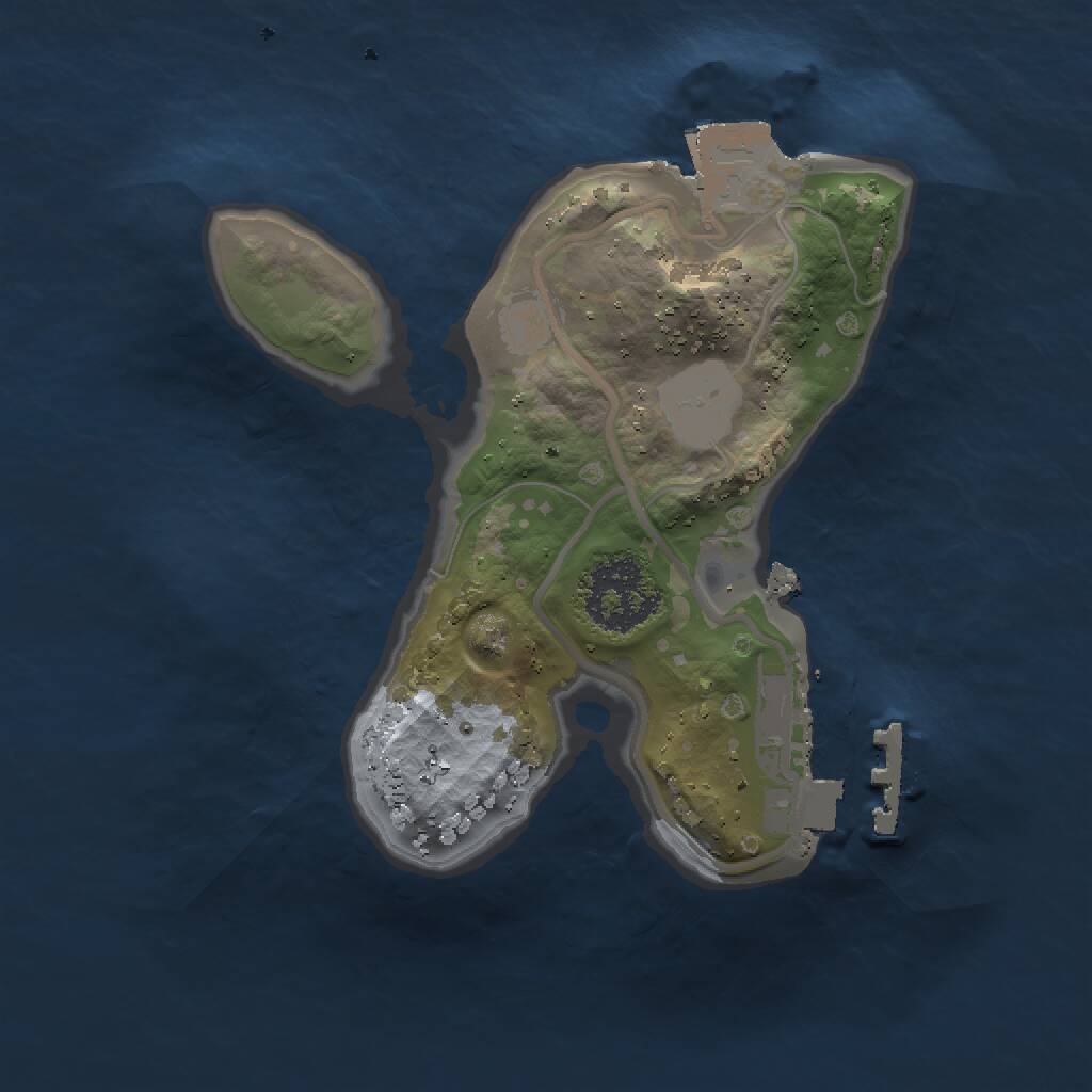 Rust Map: Procedural Map, Size: 1500, Seed: 205993023, 2 Monuments