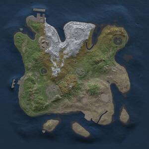 Thumbnail Rust Map: Procedural Map, Size: 2500, Seed: 345756778, 7 Monuments