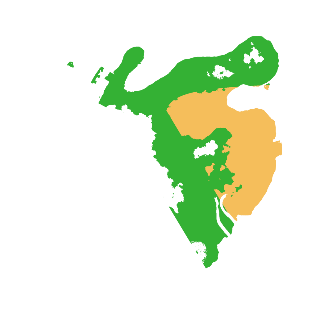 Biome Rust Map: Procedural Map, Size: 2500, Seed: 615618