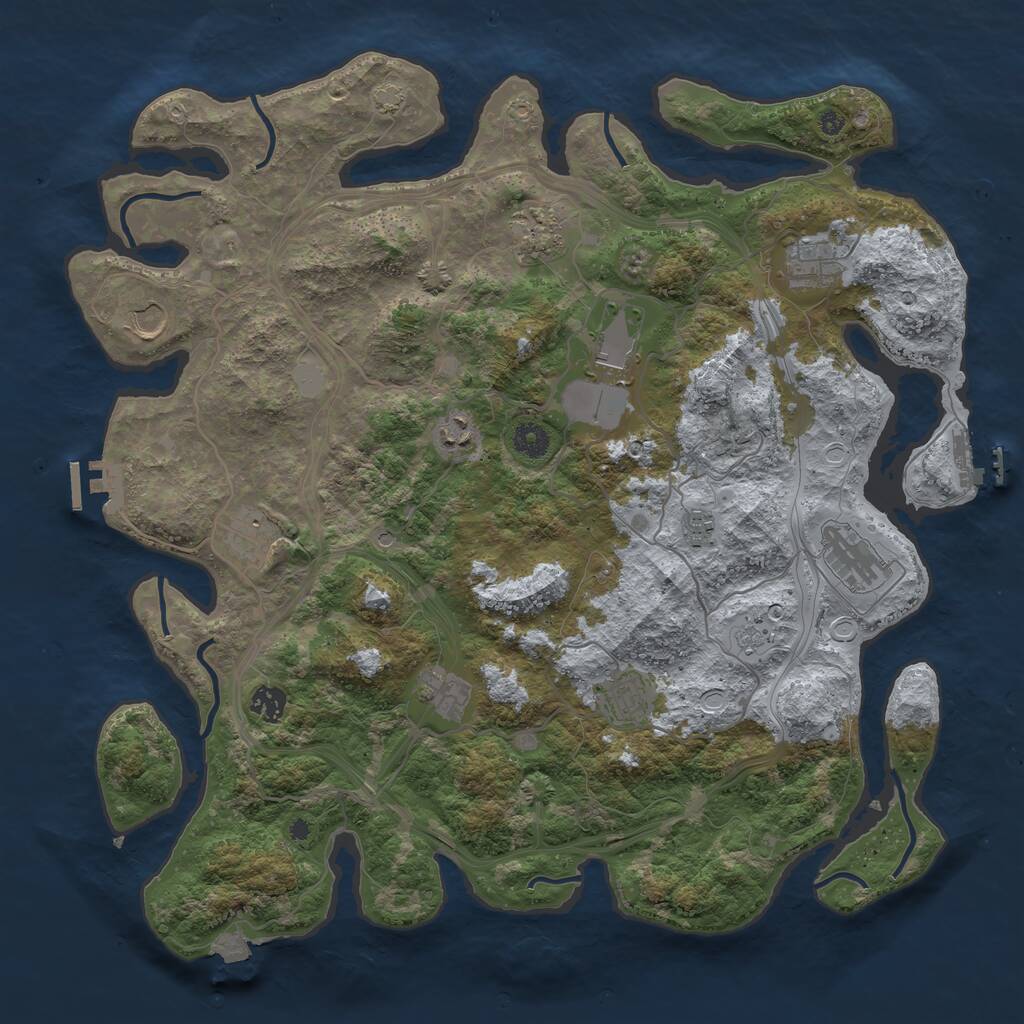 Rust Map: Procedural Map, Size: 4253, Seed: 409203322, 17 Monuments