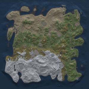 Thumbnail Rust Map: Procedural Map, Size: 4500, Seed: 900939615, 17 Monuments