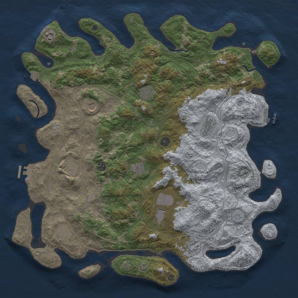 Rust Map: Procedural Map, Size: 4750, Seed: 13226856, 17 Monuments