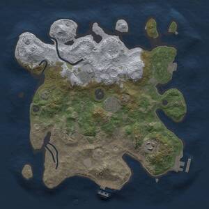 Thumbnail Rust Map: Procedural Map, Size: 3000, Seed: 4219083, 10 Monuments