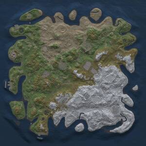 Thumbnail Rust Map: Procedural Map, Size: 4500, Seed: 302744064, 17 Monuments