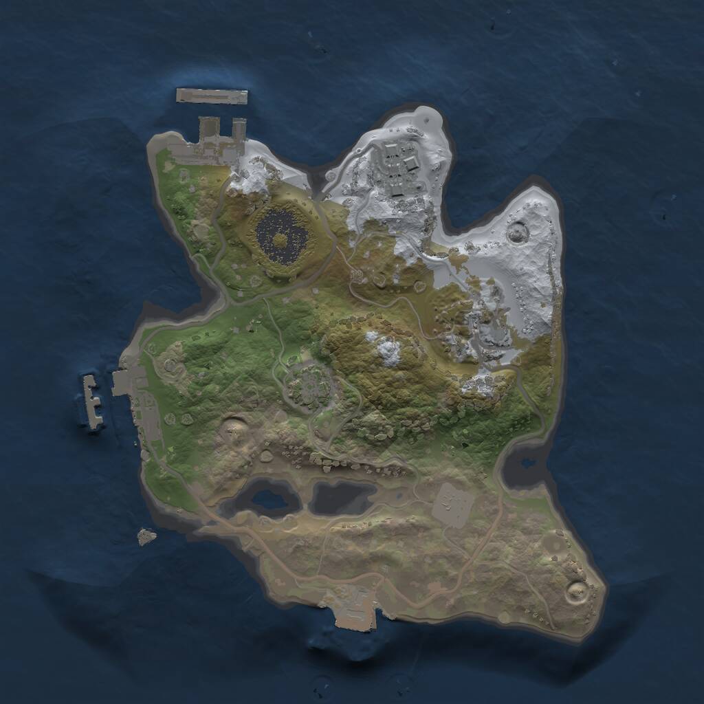 Rust Map: Procedural Map, Size: 2000, Seed: 50564864, 6 Monuments