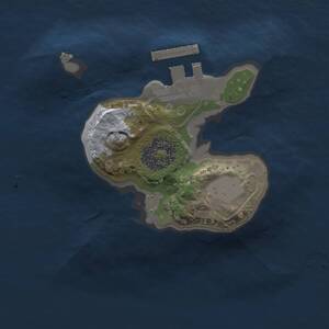 Thumbnail Rust Map: Procedural Map, Size: 1400, Seed: 6, 2 Monuments