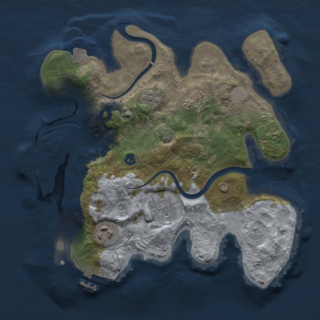 Rust Map: Procedural Map, Size: 2800, Seed: 1872928725, 10 Monuments