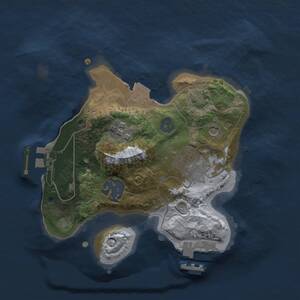 Thumbnail Rust Map: Procedural Map, Size: 2000, Seed: 481981, 10 Monuments