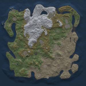 Thumbnail Rust Map: Procedural Map, Size: 4500, Seed: 502842603, 17 Monuments