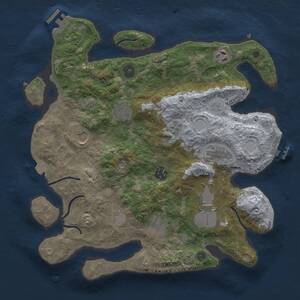 Thumbnail Rust Map: Procedural Map, Size: 3500, Seed: 1436061574, 14 Monuments