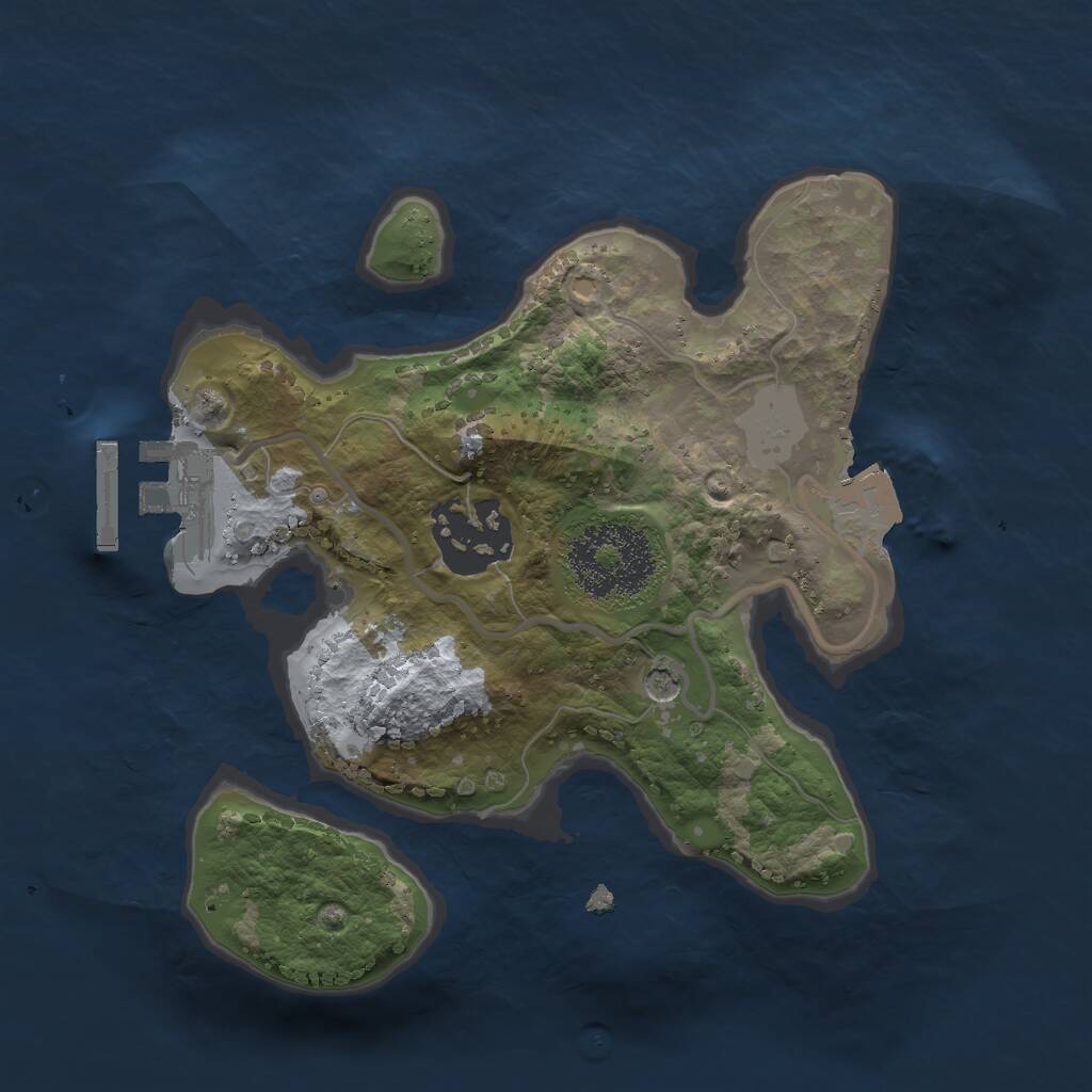 Rust Map: Procedural Map, Size: 2000, Seed: 14886951, 4 Monuments