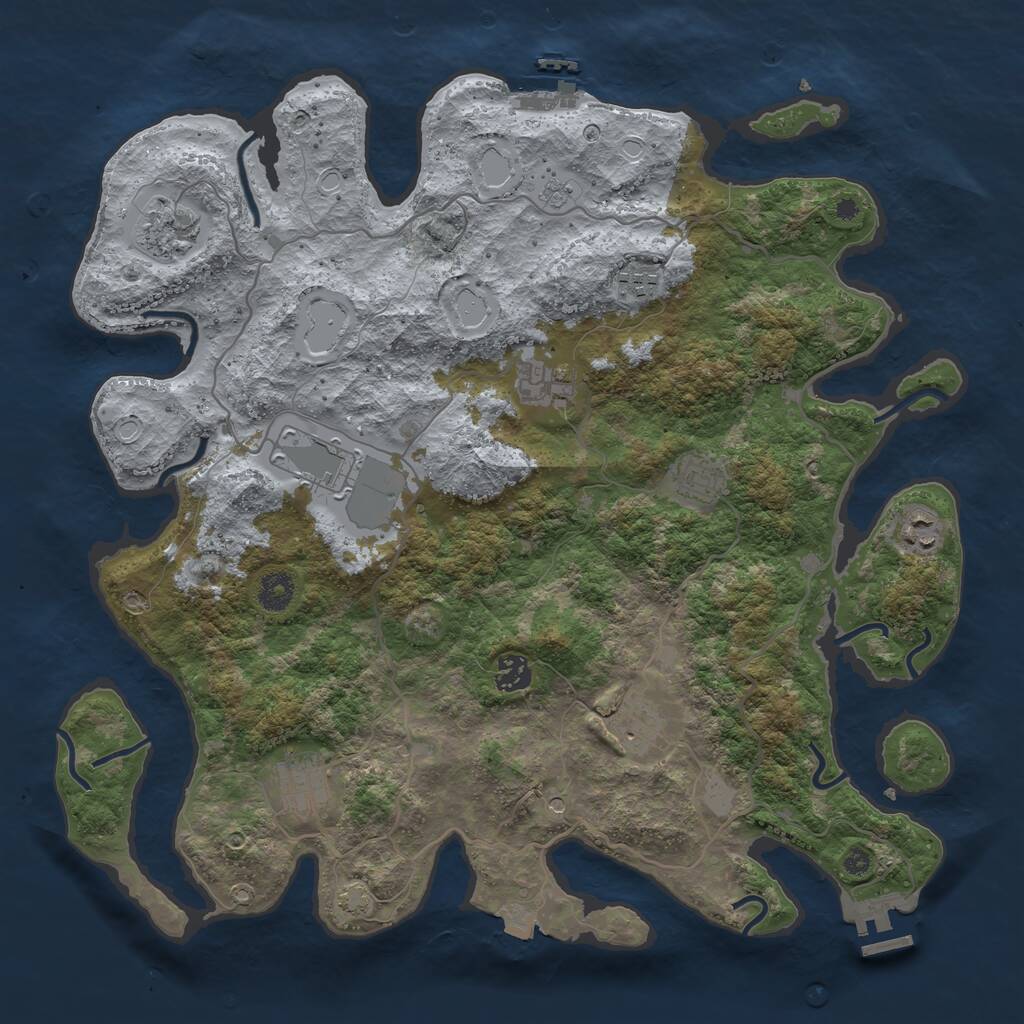 Rust Map: Procedural Map, Size: 4000, Seed: 1471504016, 15 Monuments