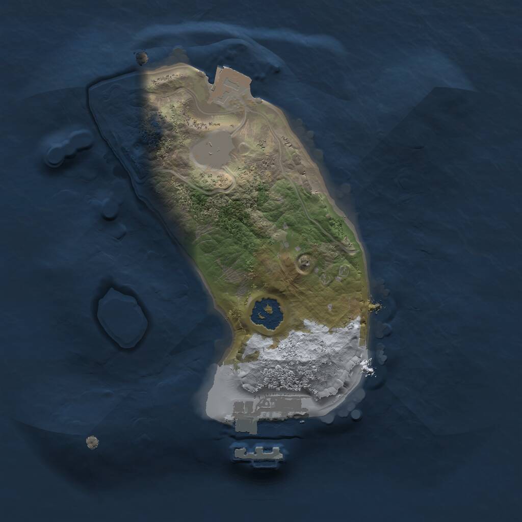 Rust Map: Procedural Map, Size: 1667, Seed: 50000, 2 Monuments