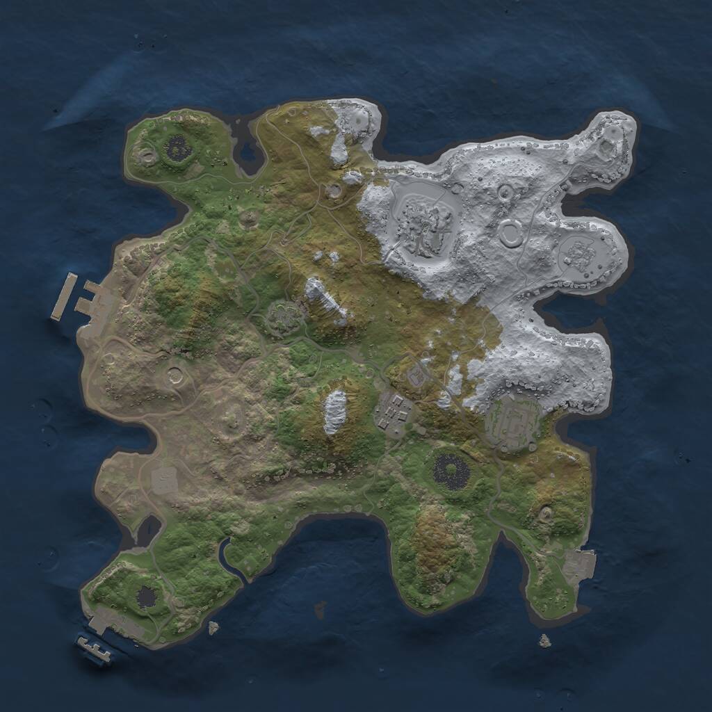 Rust Map: Procedural Map, Size: 2900, Seed: 880648138, 9 Monuments