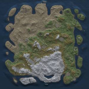 Thumbnail Rust Map: Procedural Map, Size: 4800, Seed: 7250, 17 Monuments