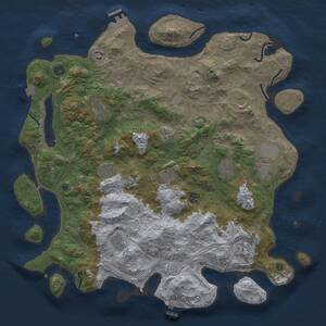 Thumbnail Rust Map: Procedural Map, Size: 4500, Seed: 734456172, 17 Monuments