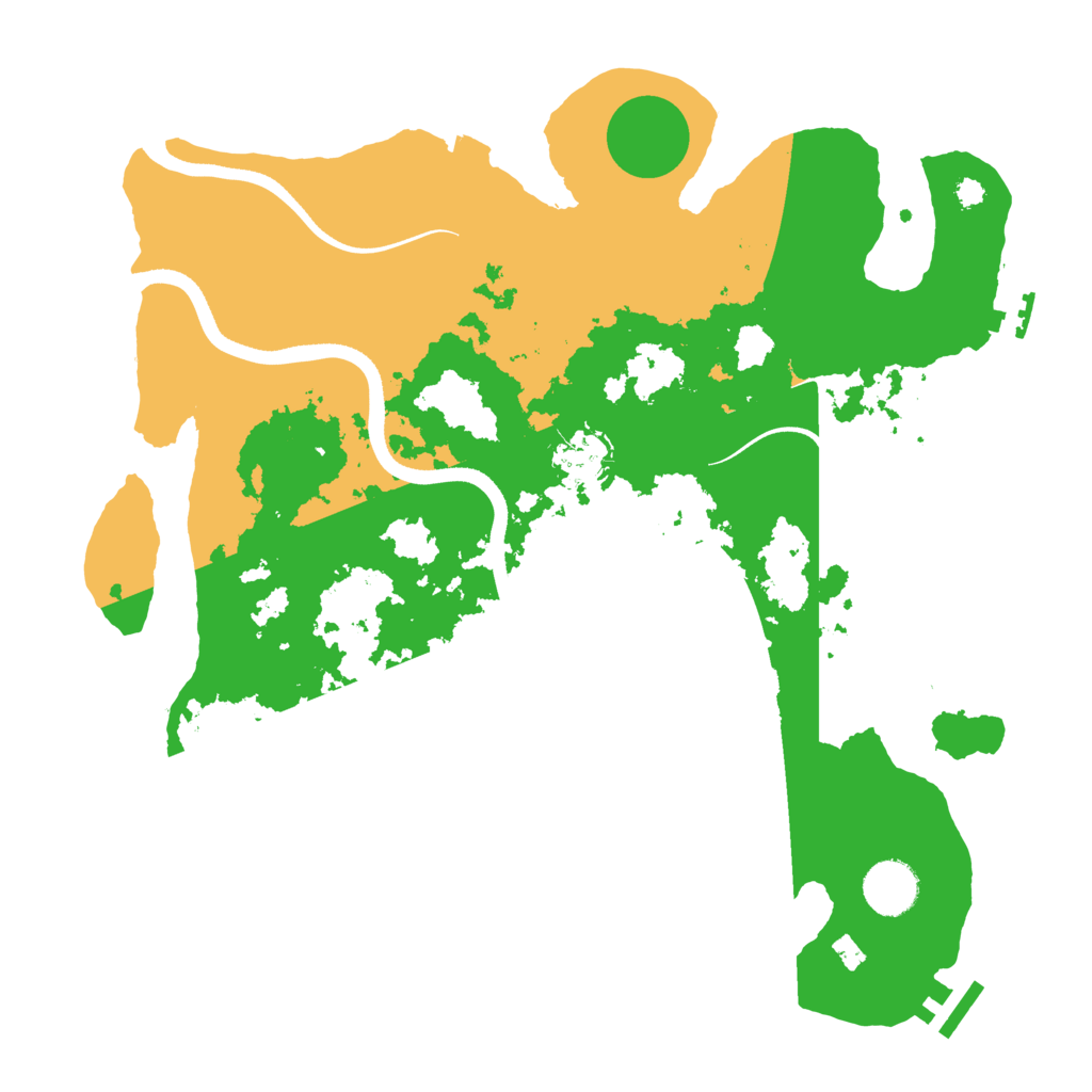 Biome Rust Map: Procedural Map, Size: 3500, Seed: 19531957