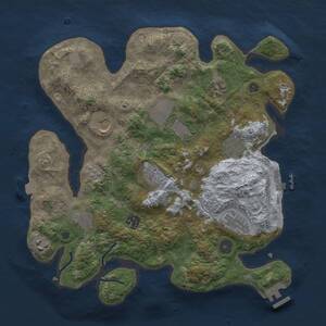 Thumbnail Rust Map: Procedural Map, Size: 3500, Seed: 601128181, 15 Monuments