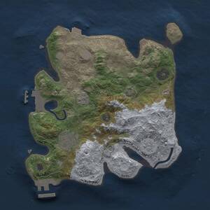 Thumbnail Rust Map: Procedural Map, Size: 2500, Seed: 1586244856, 8 Monuments