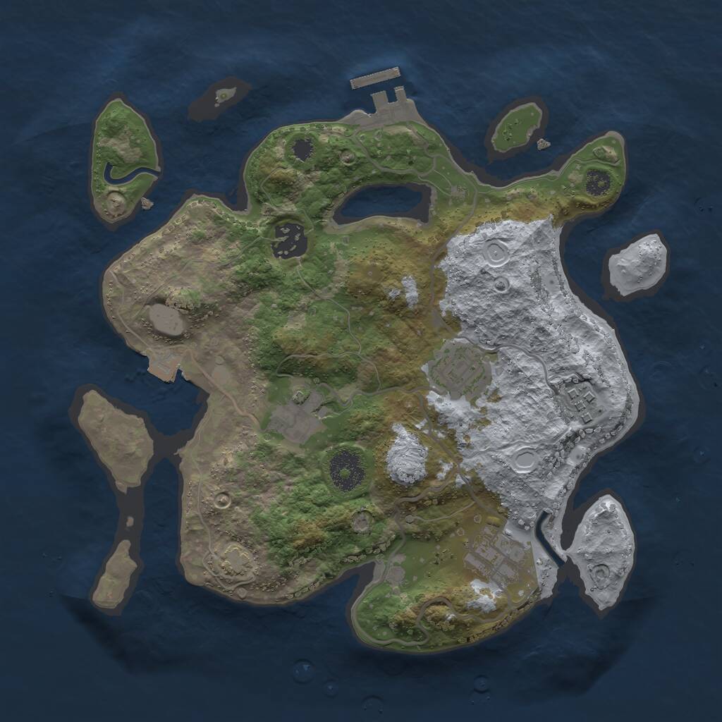 Rust Map: Procedural Map, Size: 2900, Seed: 12311, 8 Monuments