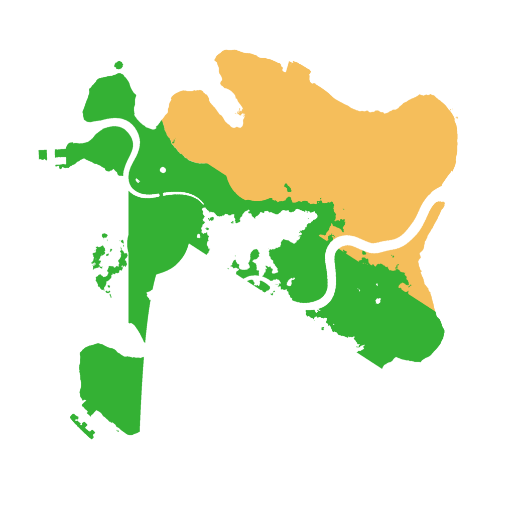 Biome Rust Map: Procedural Map, Size: 2500, Seed: 1010101