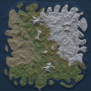 Thumbnail Rust Map: Procedural Map, Size: 6000, Seed: 1241515, 17 Monuments