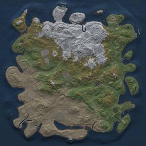 Thumbnail Rust Map: Procedural Map, Size: 4500, Seed: 3103936, 17 Monuments