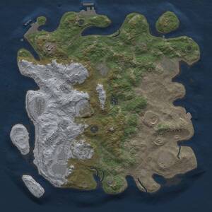 Thumbnail Rust Map: Procedural Map, Size: 4000, Seed: 1930193339, 17 Monuments