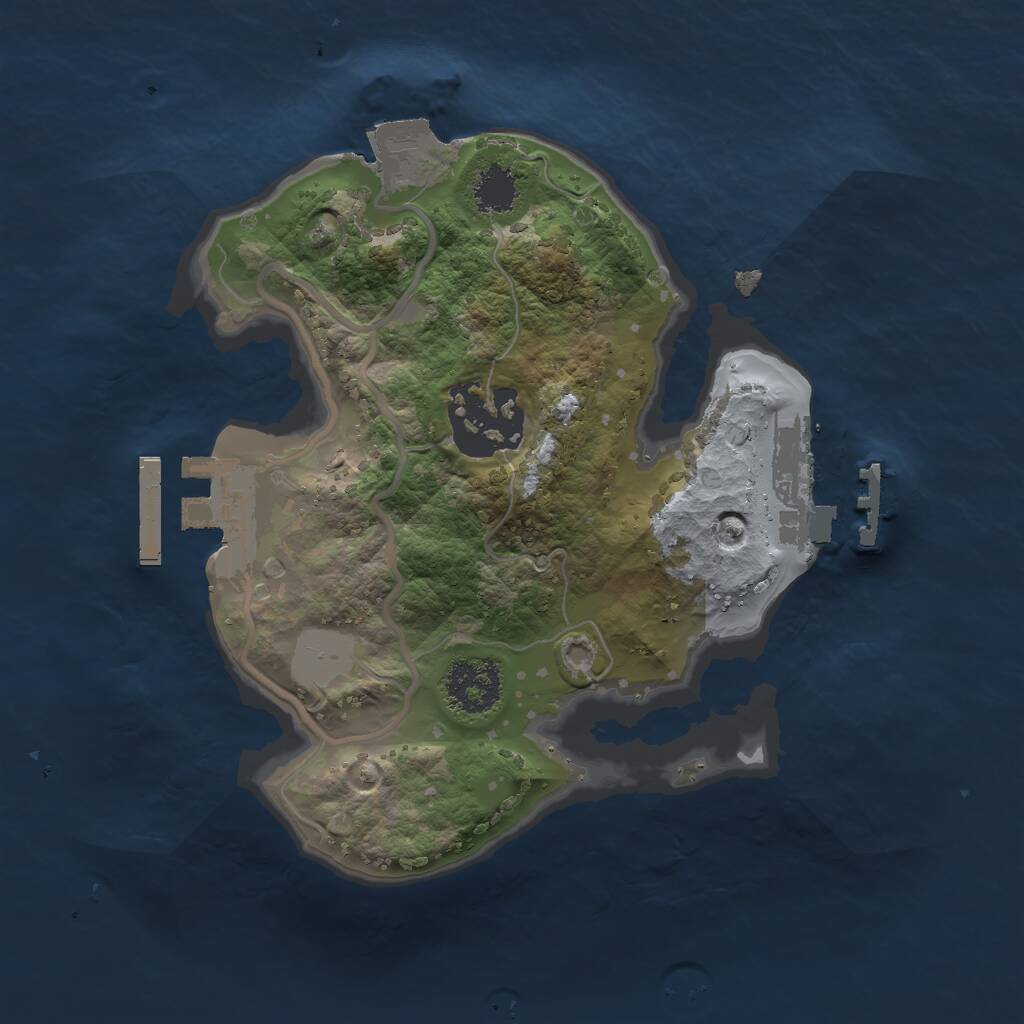 Rust Map: Procedural Map, Size: 1900, Seed: 2353, 4 Monuments