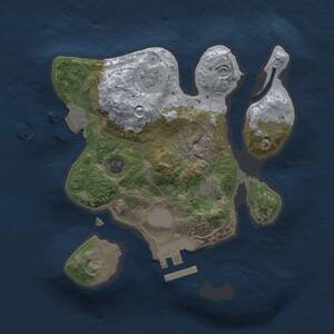 Thumbnail Rust Map: Procedural Map, Size: 2000, Seed: 111030918, 3 Monuments