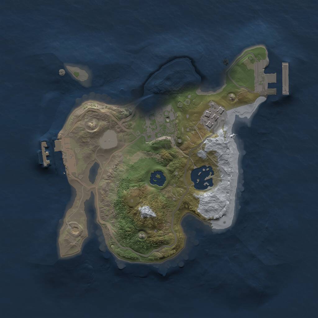 Rust Map: Procedural Map, Size: 2000, Seed: 216265381, 6 Monuments