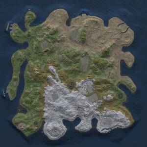 Thumbnail Rust Map: Procedural Map, Size: 4000, Seed: 2120948723, 17 Monuments