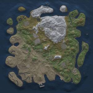 Thumbnail Rust Map: Procedural Map, Size: 4000, Seed: 732850585, 16 Monuments