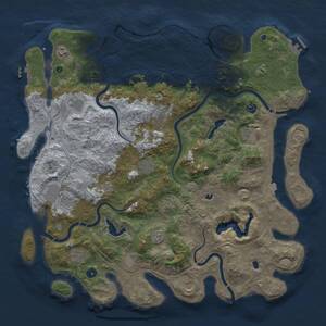 Thumbnail Rust Map: Procedural Map, Size: 4900, Seed: 2, 17 Monuments