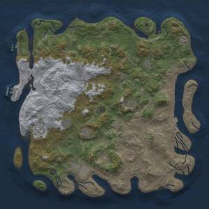 Thumbnail Rust Map: Procedural Map, Size: 4900, Seed: 2, 17 Monuments