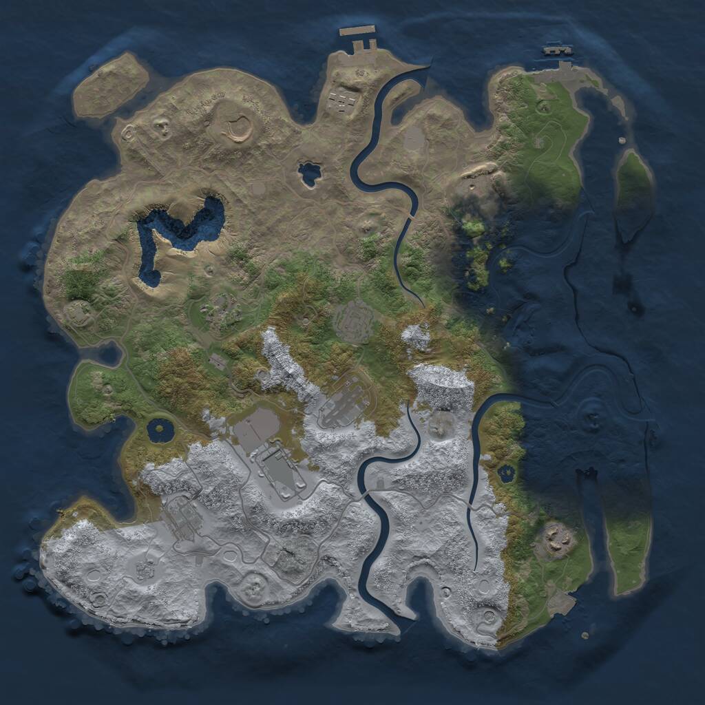 Rust Map: Procedural Map, Size: 4000, Seed: 274334880, 15 Monuments