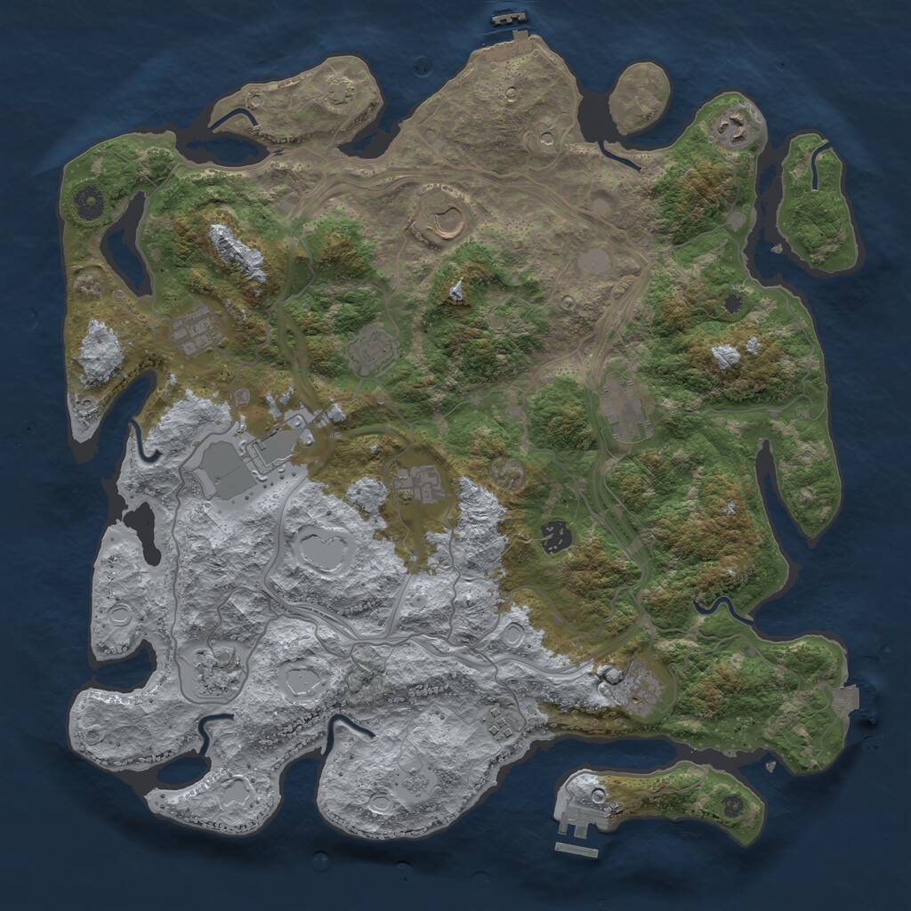 Rust Map: Procedural Map, Size: 4250, Seed: 14750, 17 Monuments