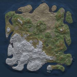 Thumbnail Rust Map: Procedural Map, Size: 4250, Seed: 14750, 17 Monuments