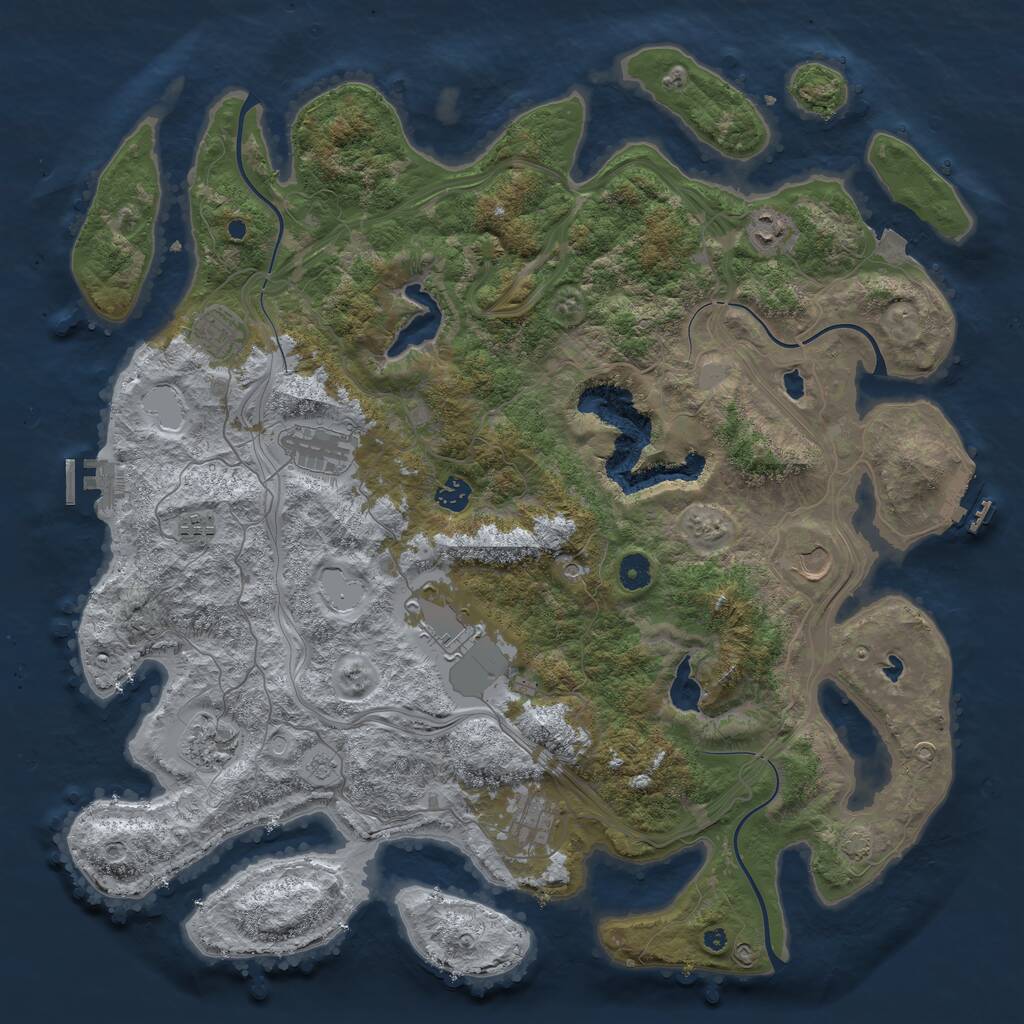 Rust Map: Procedural Map, Size: 4500, Seed: 1644627902, 15 Monuments