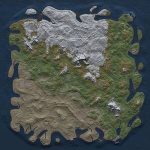 Thumbnail Rust Map: Procedural Map, Size: 6000, Seed: 1292857420, 17 Monuments