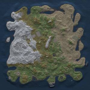 Thumbnail Rust Map: Procedural Map, Size: 4500, Seed: 175550983, 17 Monuments