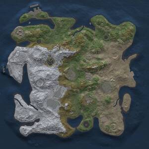 Thumbnail Rust Map: Procedural Map, Size: 3500, Seed: 998738870, 14 Monuments