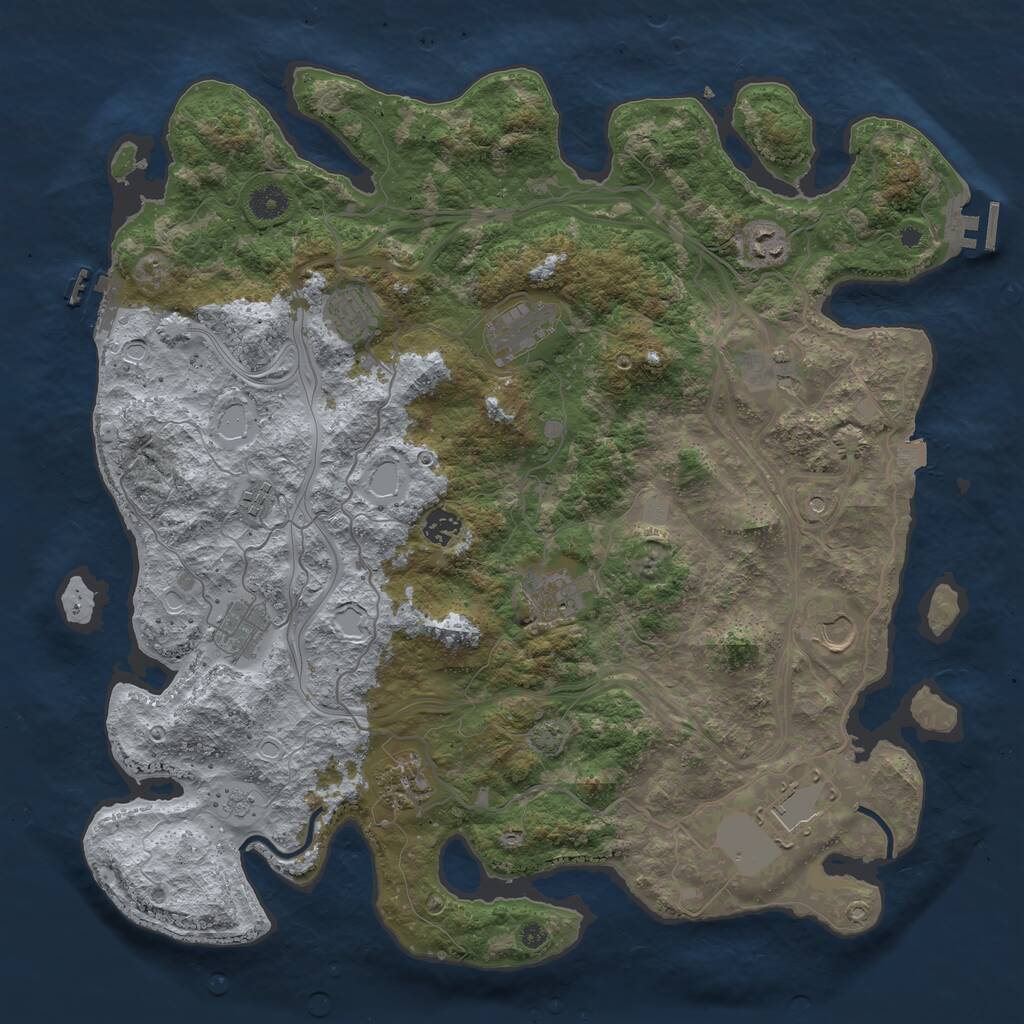 Rust Map: Procedural Map, Size: 4250, Seed: 1408588953, 17 Monuments