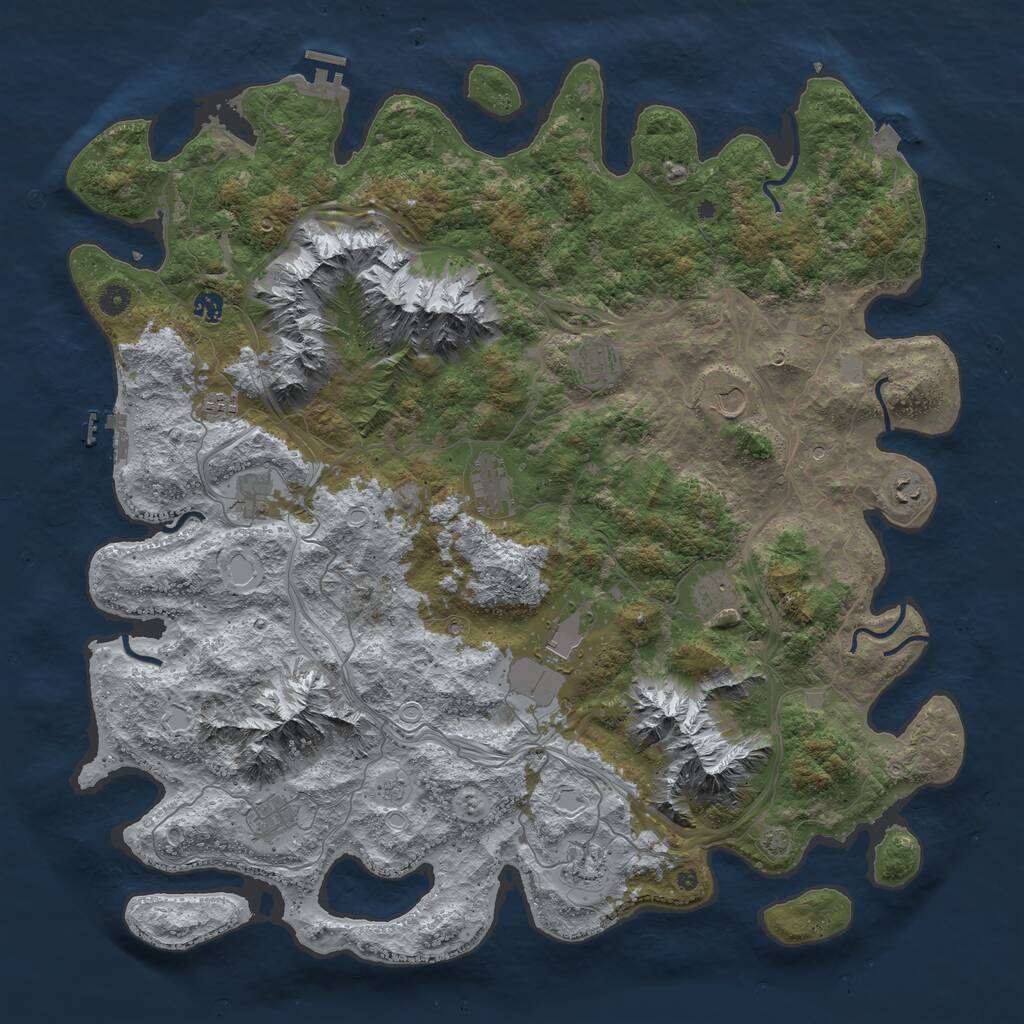 Rust Map: Procedural Map, Size: 5000, Seed: 1979404506, 17 Monuments